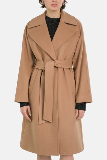 CALVIN KLEIN Wollmixmantel camel