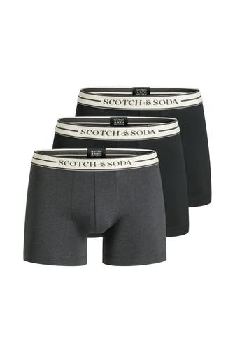 SCOTCH & SODA 3er-Pack Boxer Trunks zweifarbig