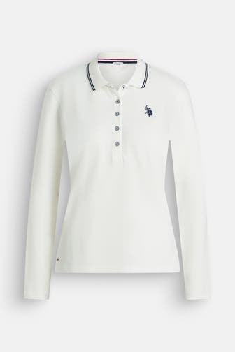 U.S. POLO ASSN. Langarm-Polo weiß