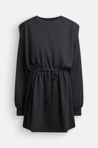 BLACK PALMS Sweat-Kleid 'Dion' schwarz
