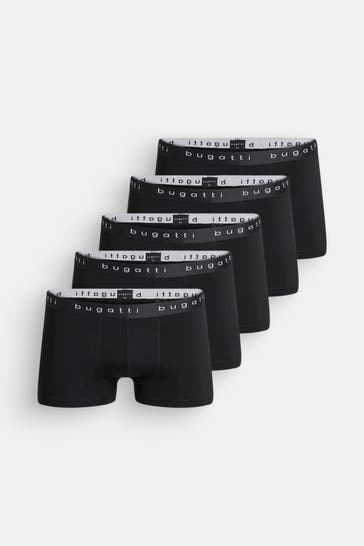 BUGATTI 5er-Pack Boxer Trunks schwarz
