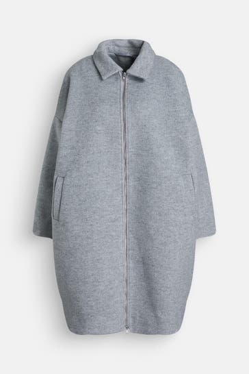 2NDDAY Wollmix-Mantel 'Chuli' grau