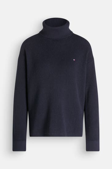 TOMMY HILFIGER Rollkragenpullover navy