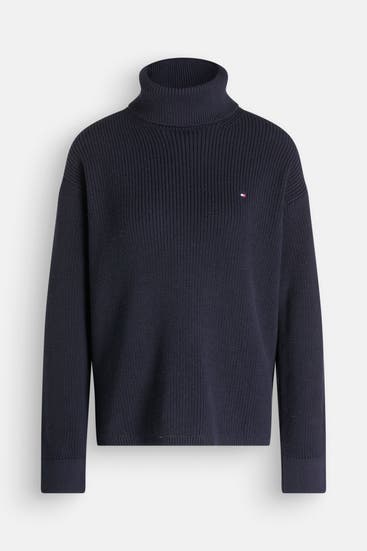 TOMMY HILFIGER - Rollkragenpullover navy
