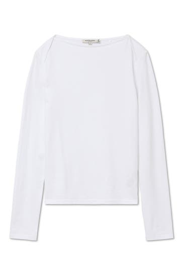 SCOTCH & SODA Langarmshirt weiß