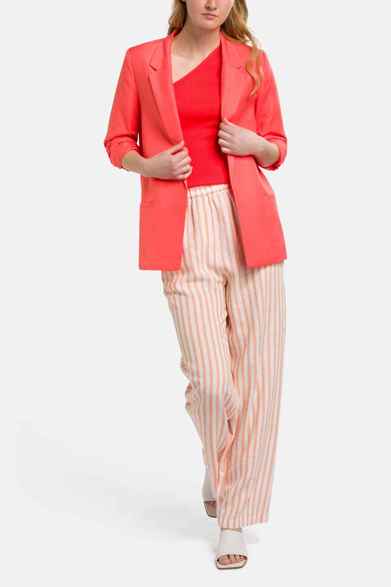 SOAKED Leinenmix-Blazer 'Malia Shirley' leuchtorange, Bild 1