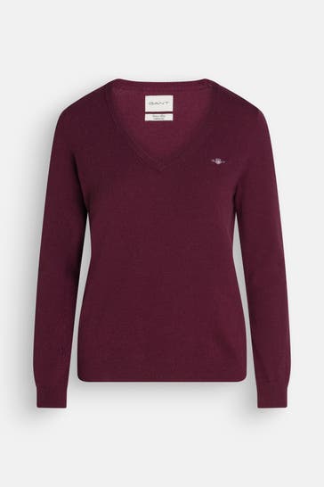 GANT Wollmix-Pullover burgunder