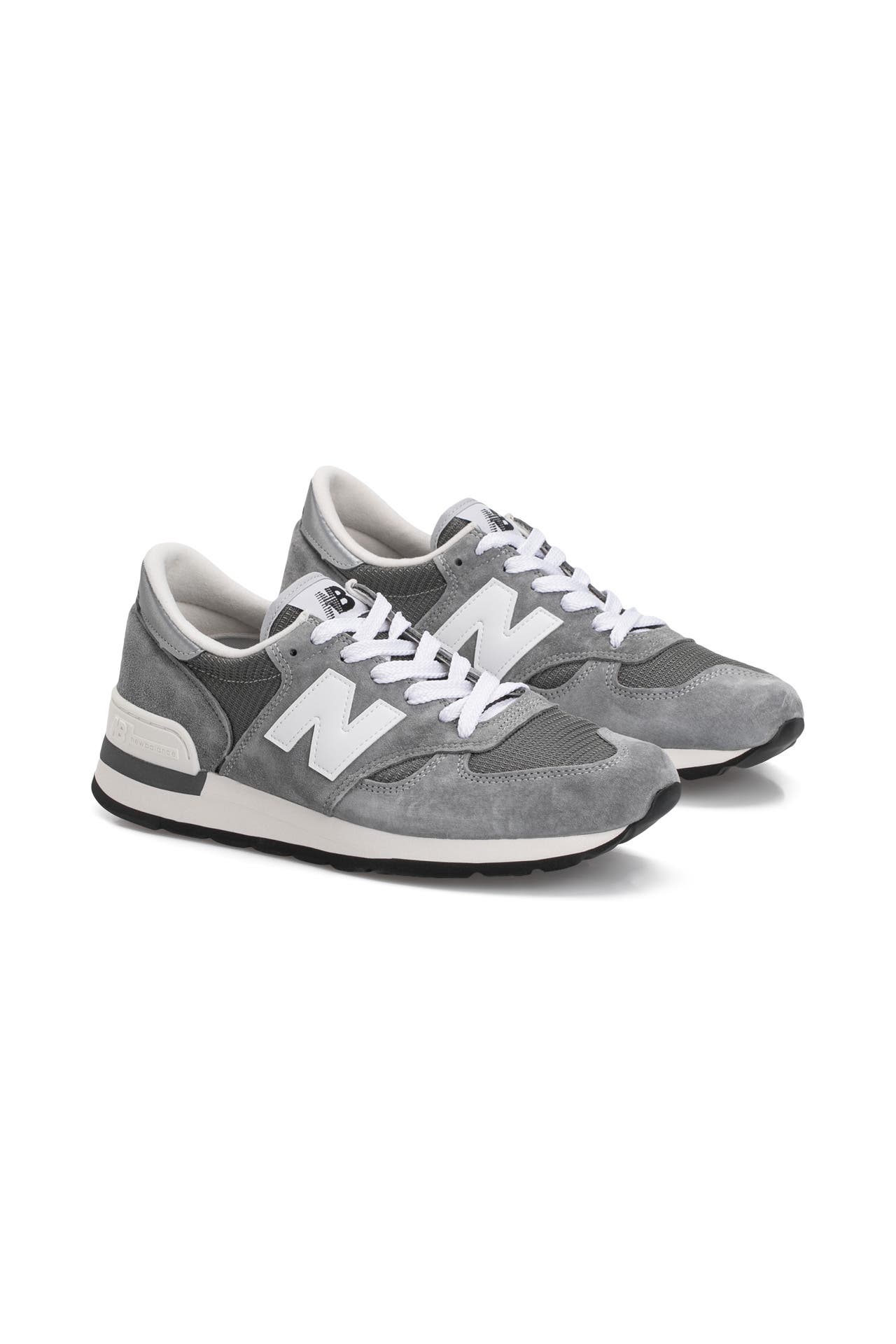New balance grau leder sales