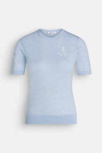 SPORTY & RICH Strickshirt hellblau