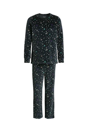 SCHIESSER Nicki-Pyjama gemustert