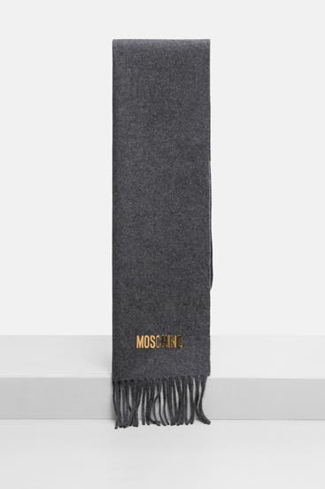 MOSCHINO - Wollschal dunkelgrau