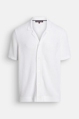 MICHAEL KORS Strick-Hemd weiß