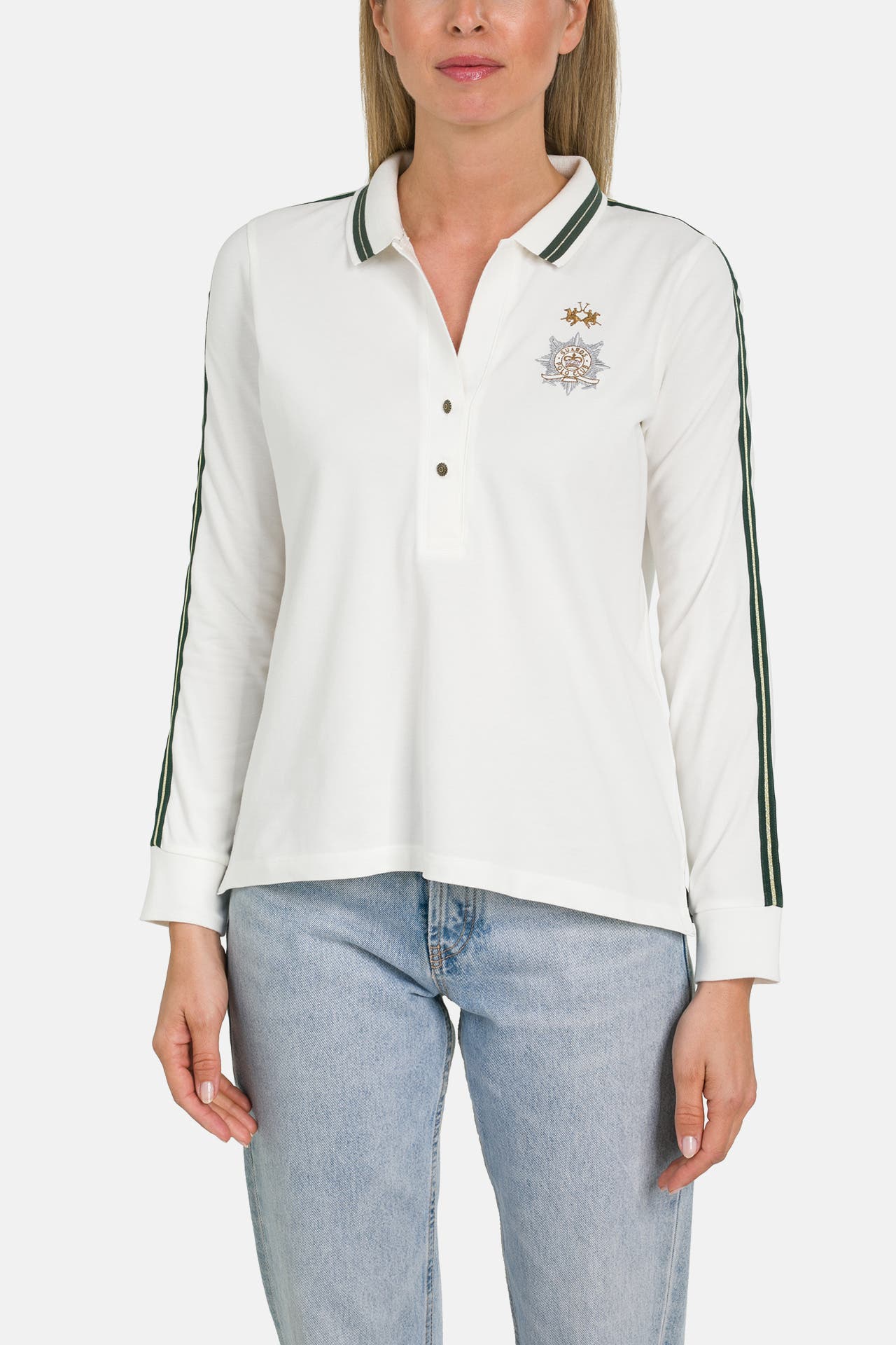 LA MARTINA Langarm-Polo offwhite, Bild 1