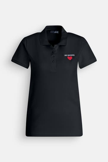 LOVE MOSCHINO Polo-Shirt schwarz