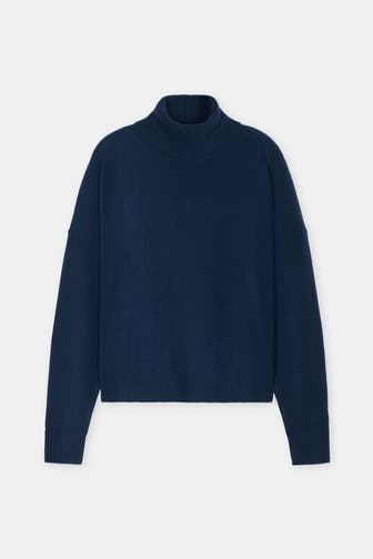 CLOSED Rollkragenpullover dunkelblau