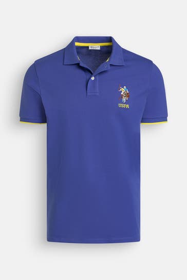 U.S. POLO ASSN. Polo-Shirt 'Bunter' dunkelblau