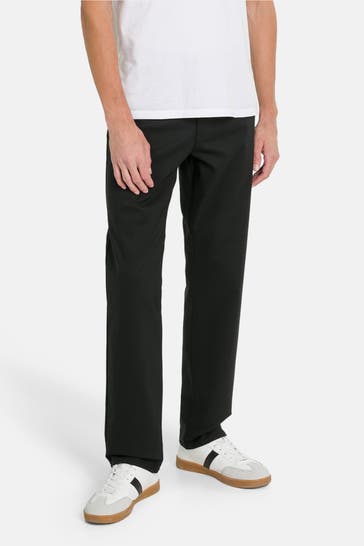 CALVIN KLEIN Stoffhose schwarz straight