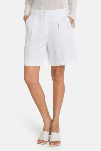 LUISA CERANO Leinenmix-Shorts weiß