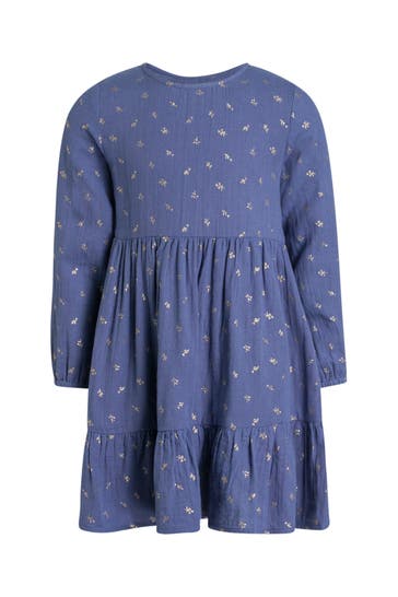 HAPPY GIRLS Kleid blau gemustert