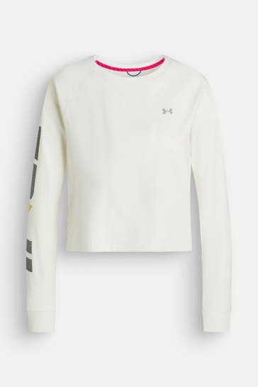 UNDER ARMOUR Longsleeve 'Trail Run' ecru