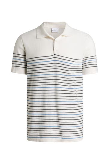 KNOWLEDGE COTTON APPAREL Strick-Polo gestreift
