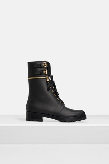 SERGIO ROSSI Schnürstiefeletten schwarz