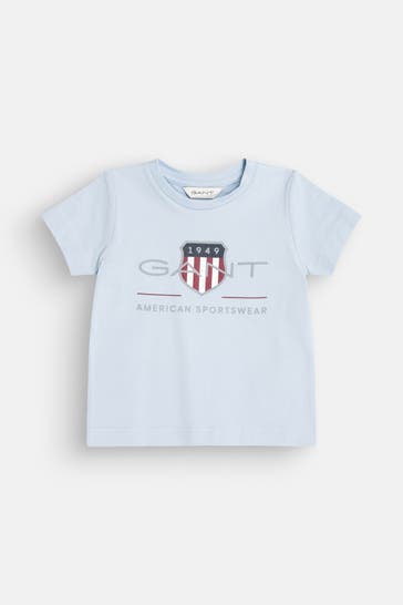 GANT T-Shirt taubenblau