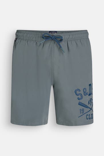 SUPERDRY Badeshorts graublau