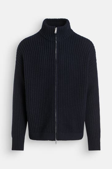 EMPORIO ARMANI Wollmixjacke dunkelblau