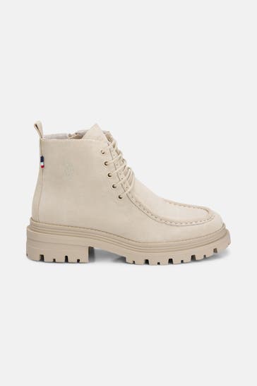 U.S. POLO ASSN. Schnürstiefel 'Alicya' sand