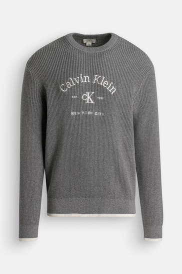 CALVIN KLEIN Strickpullover grau