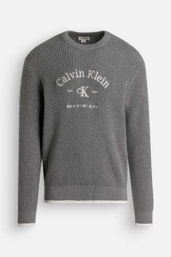 CALVIN KLEIN Strickpullover grau