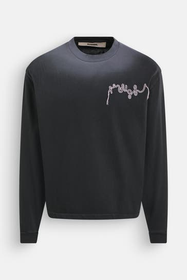 ROUGH. Longsleeve 'Rough' blauschwarz