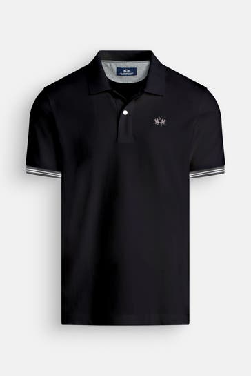 LA MARTINA Polo-Shirt schwarz