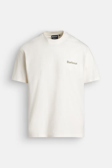 BARBOUR T-Shirt 'Camber' ecru