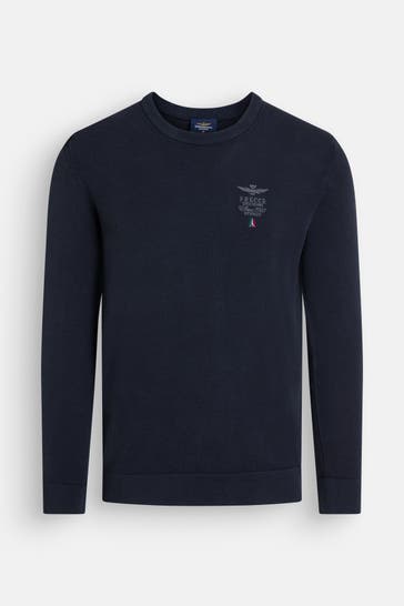 AERONAUTICA MILITARE Strickpullover nachtblau