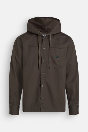 DIESEL Übergangsjacke 'Camicia' dunkelgrün