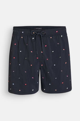TOMMY HILFIGER Badeshorts schwarzblau gemustert