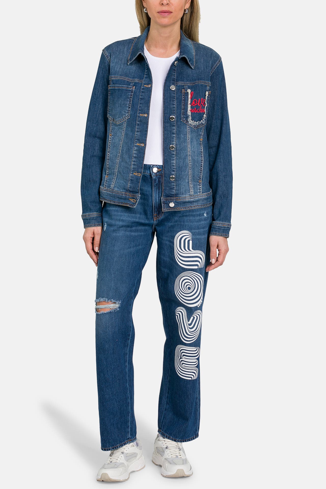 LOVE MOSCHINO Jeansjacke dunkelblau, Bild 1