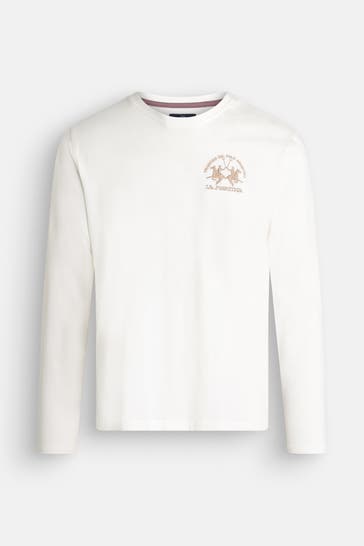 LA MARTINA Longsleeve offwhite