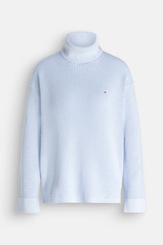 TOMMY HILFIGER Rollkragenpullover taubenblau