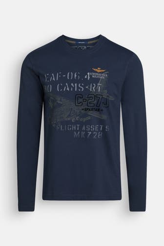 AERONAUTICA MILITARE Longsleeve dunkelblau