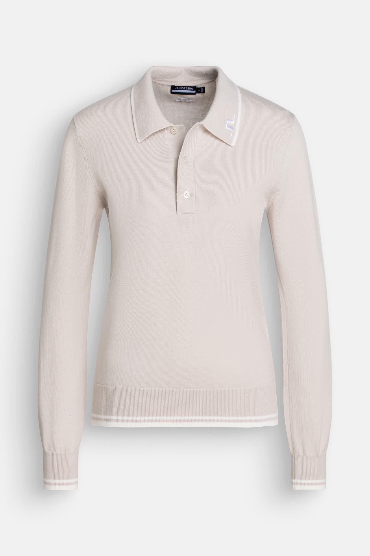 J.LINDEBERG SPORTSWEAR Langarm-Polo 'Mimmi' greige, Bild 1