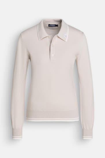 J.LINDEBERG SPORTSWEAR Langarm-Polo 'Mimmi' greige