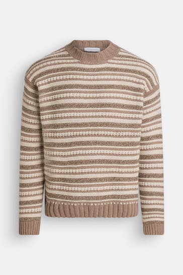 DANIELE FIESOLI Wollmix-Pullover gestreift