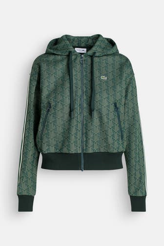 LACOSTE Sweatjacke grün gemustert
