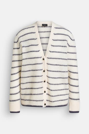 S.OLIVER BLACK LABEL Wollmix-Cardigan gestreift