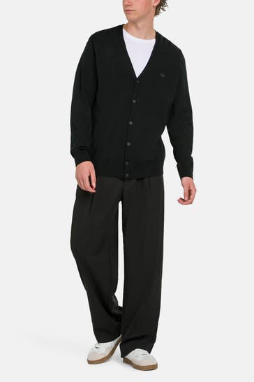 LACOSTE Wolljacke schwarz