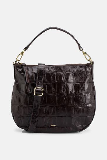 ABRO Schultertasche dunkelbraun