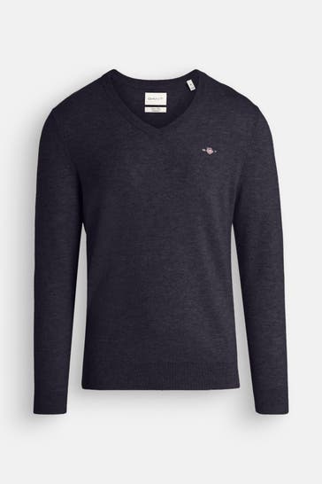 GANT Wollmixpullover nachtblau